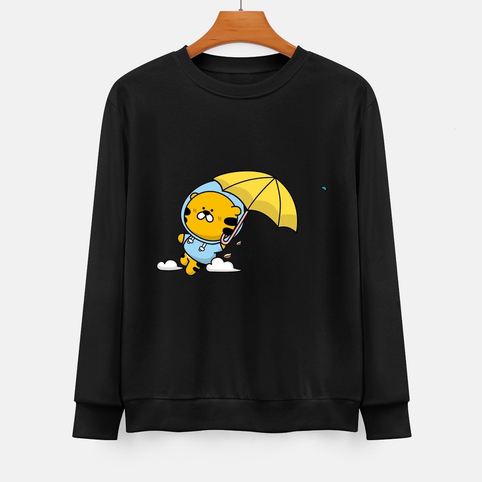 Front Patterned Long Sleeve TopModern High-Quality